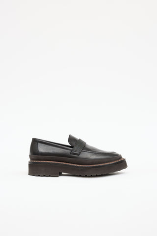 Brunello Cucinelli Leather Monili Loafer