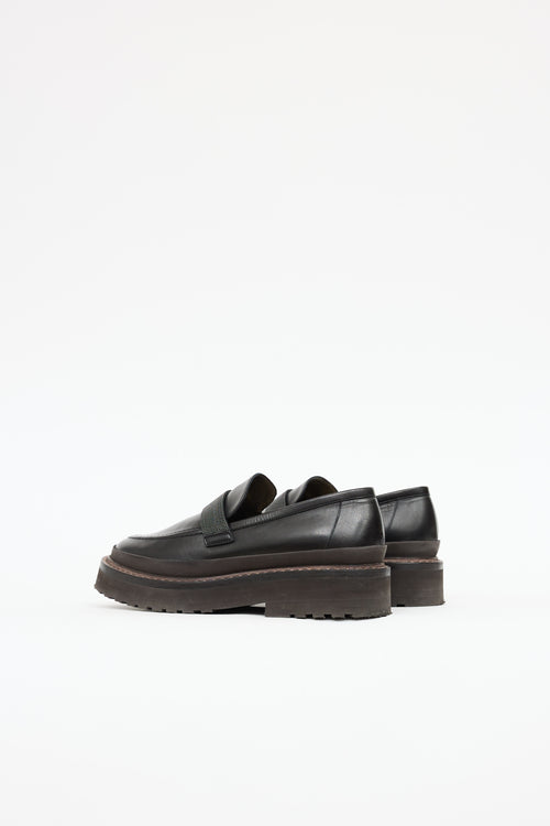 Brunello Cucinelli Leather Monili Loafer
