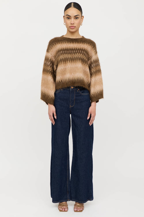 Brunello Cucinelli Cucinelli Mohair Knit Cropped Sweater