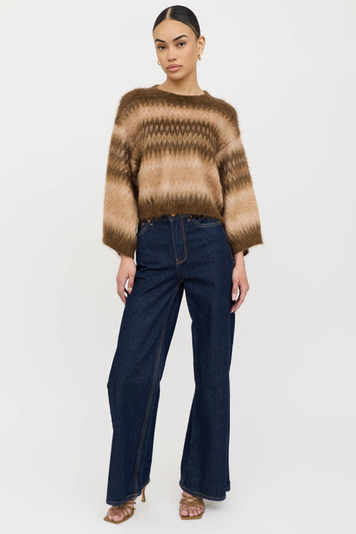 Brunello Cucinelli Bruno Cucinelli Mohair Knit Cropped Sweater