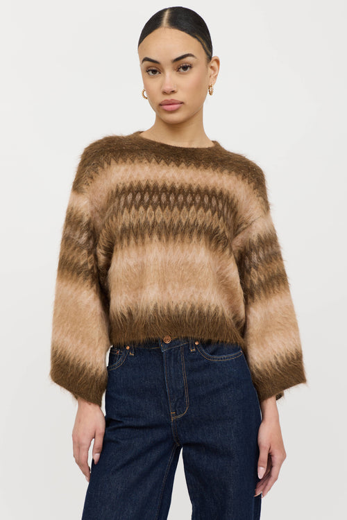 Brunello Cucinelli Mohair Knit Cropped Sweater