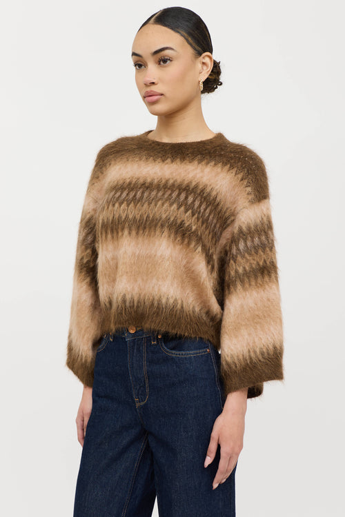 Brunello Cucinelli Cucinelli Mohair Knit Cropped Sweater