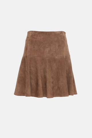 Brunello Cucinelli Suede Midi Skirt