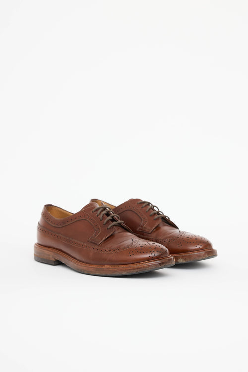 Brunello Cucinelli Leather Brogue Oxfords