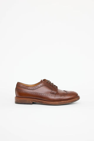 Brunello Cucinelli Leather Brogue Oxfords