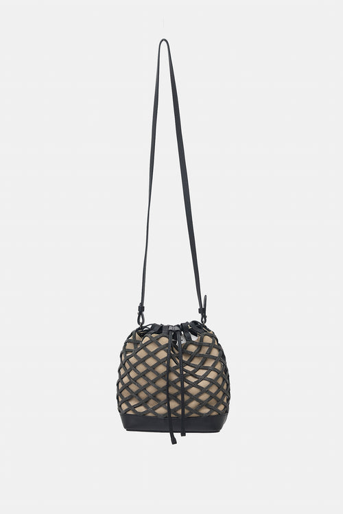 Brunello Cucinelli Leather Monili Lattice Bucket Bag