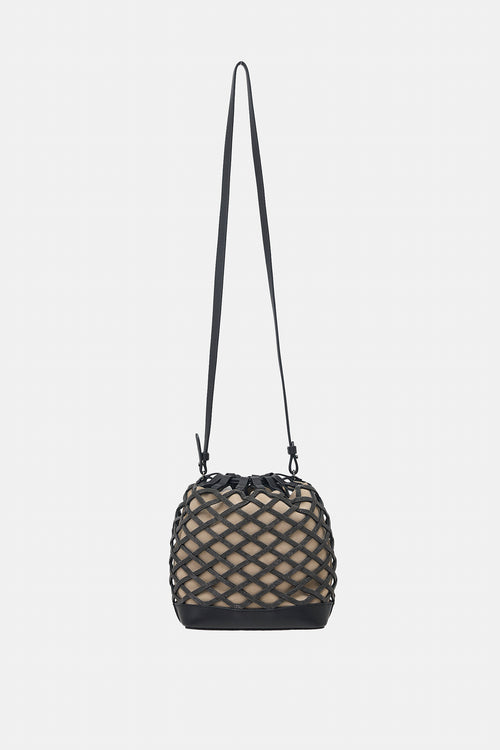Brunello Cucinelli Leather Monili Lattice Bucket Bag