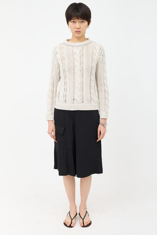 Brunello Cucinelli Cable Knit Monili Sweater