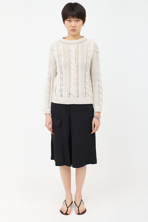 Brunello Cucinelli Cable Knit Monili Sweater