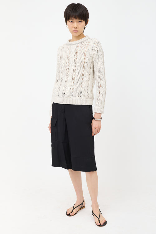 Brunello Cucinelli Cable Knit Monili Sweater