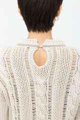 Brunello Cucinelli Cable Knit Monili Sweater