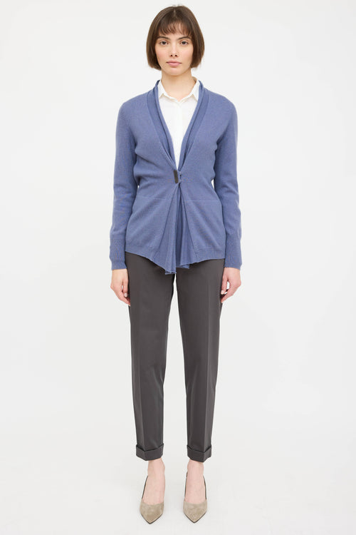 Cashmere Knit Snap Cardigan