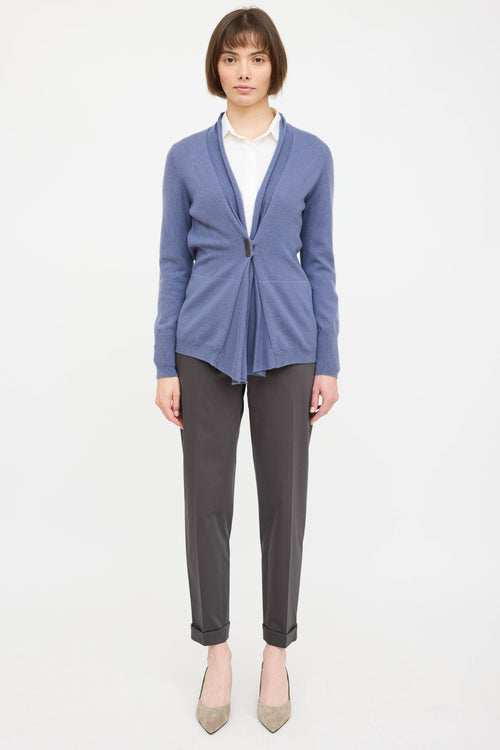 Cashmere Knit Snap Cardigan