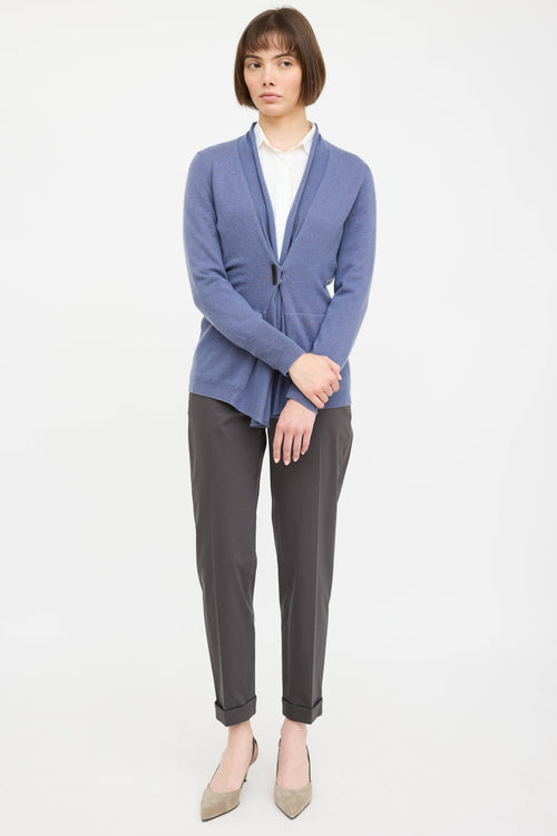 Cashmere Knit Snap Cardigan