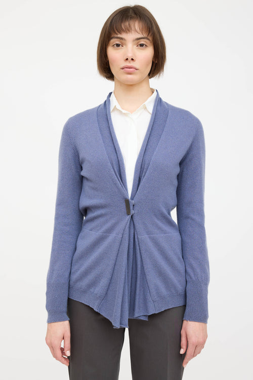 Cashmere Knit Snap Cardigan