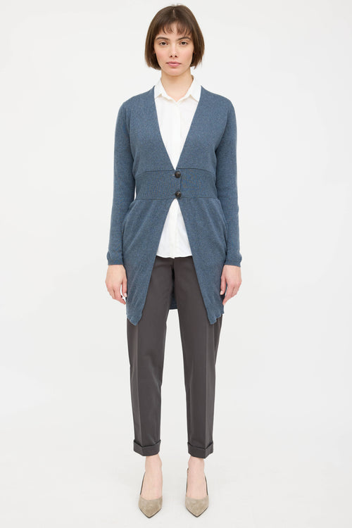 Cashmere Knit V-Neck Cardigan