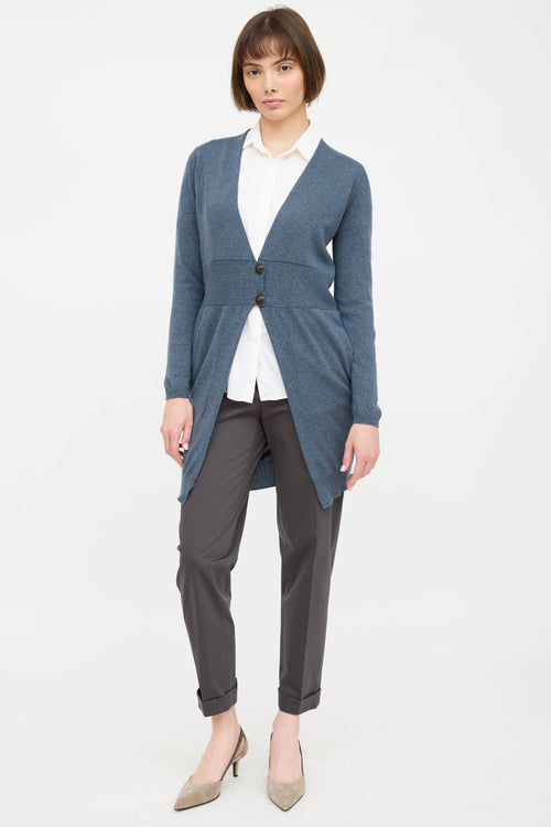 Cashmere Knit V-Neck Cardigan
