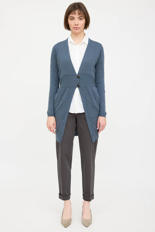 Cashmere Knit V-Neck Cardigan