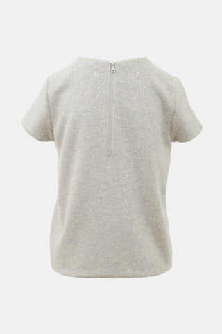 Brunello Cucinelli Cashmere Sequin Top