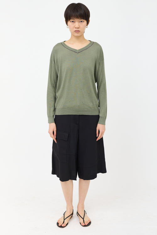 Brunello Cucinelli Cashmere & Silk Monili Sweater