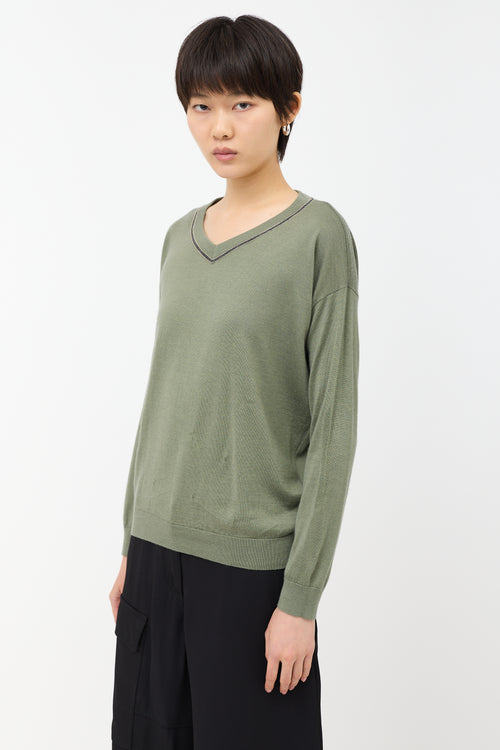 Brunello Cucinelli Cashmere & Silk Monili Sweater