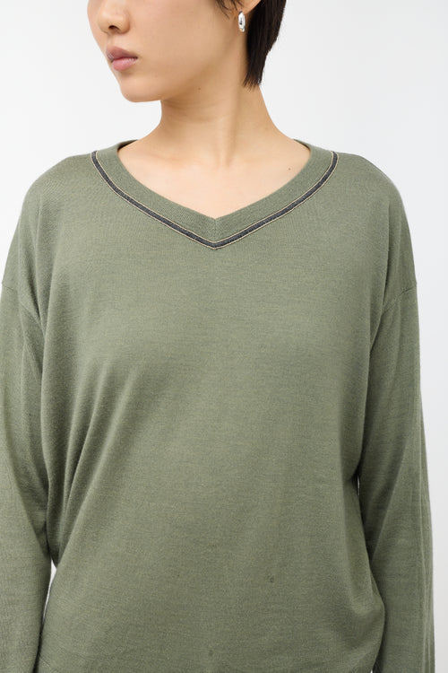 Brunello Cucinelli Cashmere & Silk Monili Sweater
