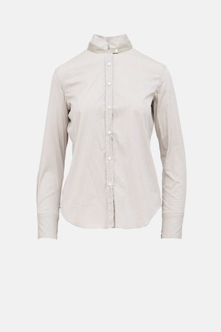 Brunello Cucinelli Check Button Up Shirt