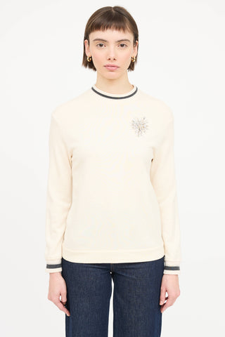 Brunello Cucinelli Cashmere Embellished Sweater