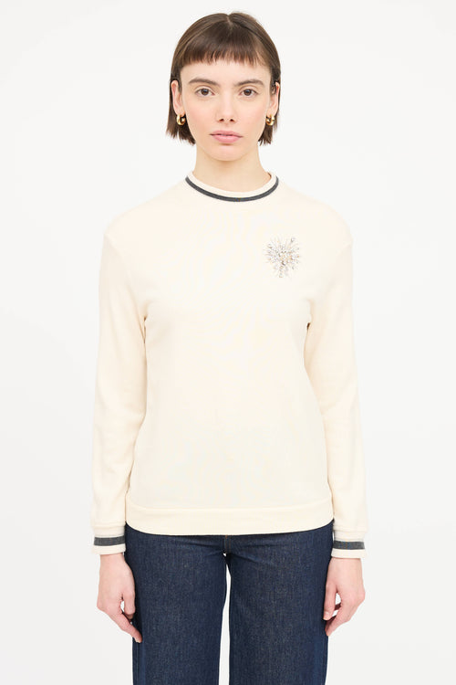 Brunello Cucinelli Cashmere Embellished Sweater