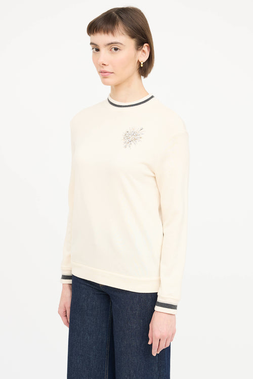 Brunello Cucinelli Cashmere Embellished Sweater