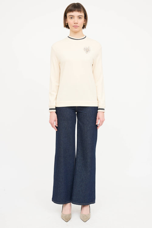 Brunello Cucinelli Cashmere Embellished Sweater