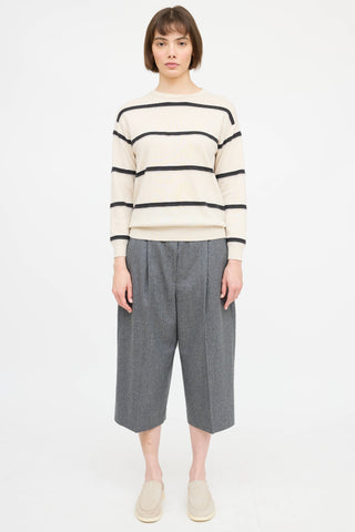 Cashmere Knit Monili Striped Sweater