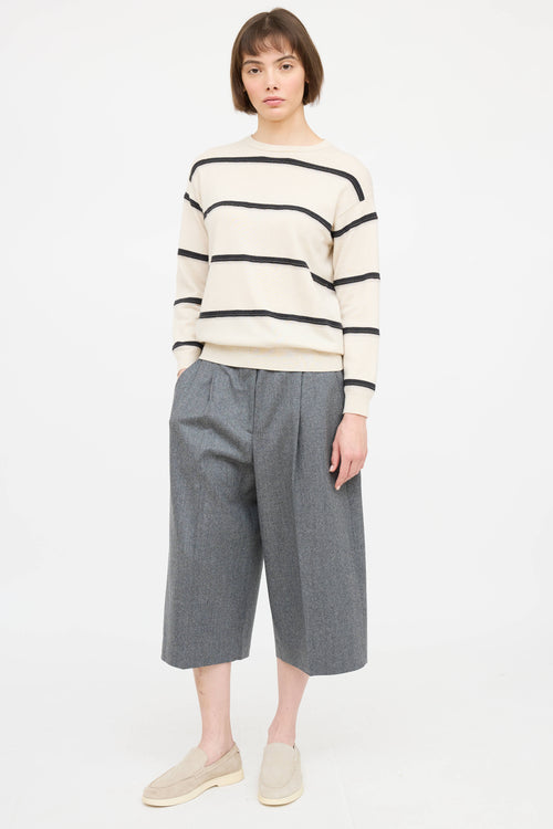 Cashmere Knit Monili Striped Sweater