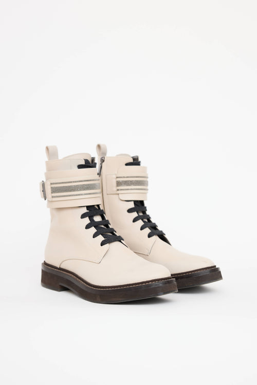 Brunello Cucinelli Monili Combat Boot