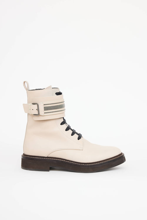 Brunello Cucinelli Monili Combat Boot