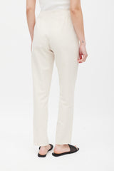 Brunello Cucinelli Cream Tapered Trouser