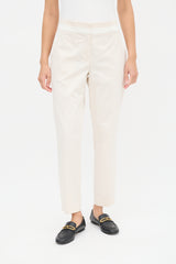 Brunello Cucinelli Cream Tapered Trouser