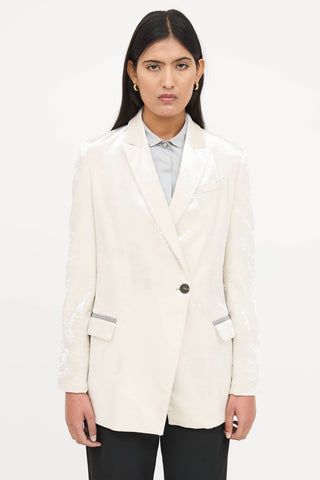 Brunello Cucinelli Velvet Monili Blazer