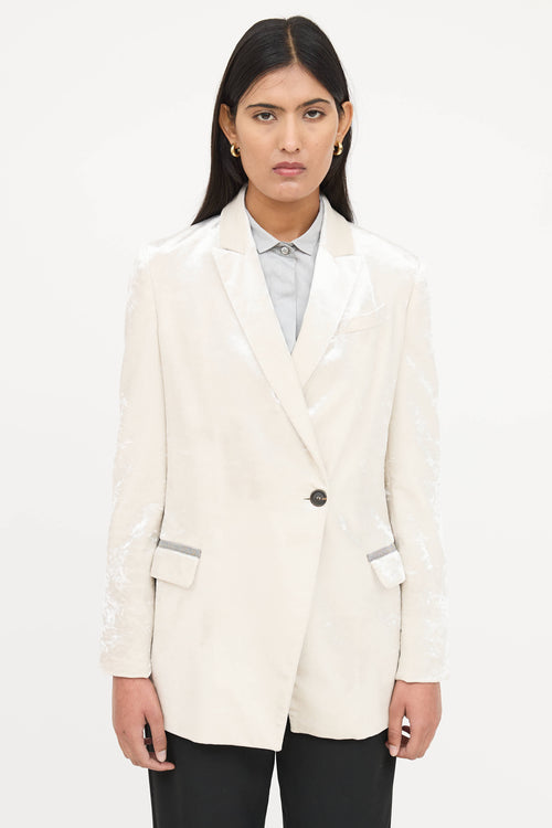 Brunello Cucinelli Velvet Monili Blazer