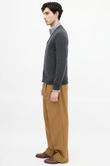 Brunello Cucinelli Dark Grey Cashmere Cardigan