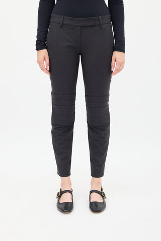 Balenciaga Black Zip Ankle Skinny Jeans