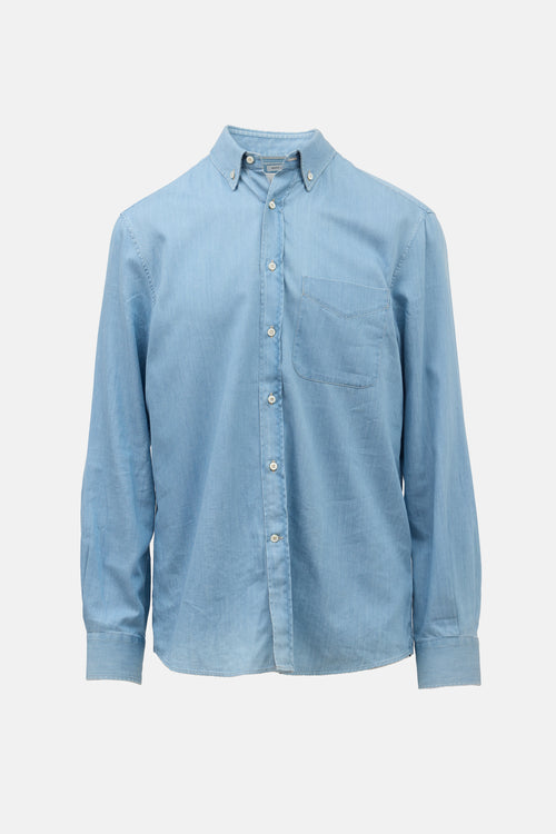 Brunello Cucinelli Denim Easy Fit Western Shirt