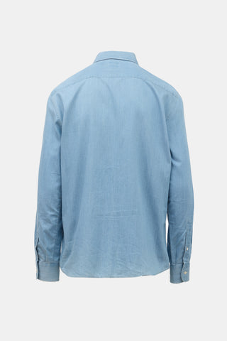 Brunello Cucinelli Denim Easy Fit Western Shirt