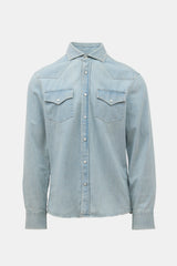 Brunello Cucinelli Denim Leisure Fit Western Shirt
