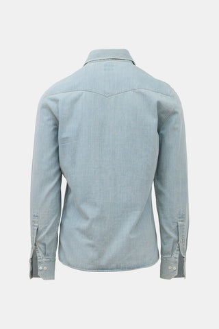 Brunello Cucinelli Denim Leisure Fit Western Shirt