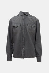 Brunello Cucinelli Denim Leisure Fit Western Shirt