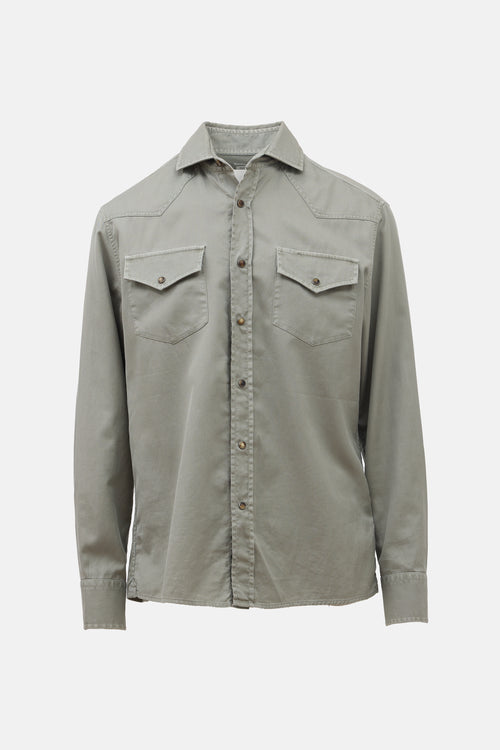 Brunello Cucinelli Easy Fit Western Shirt