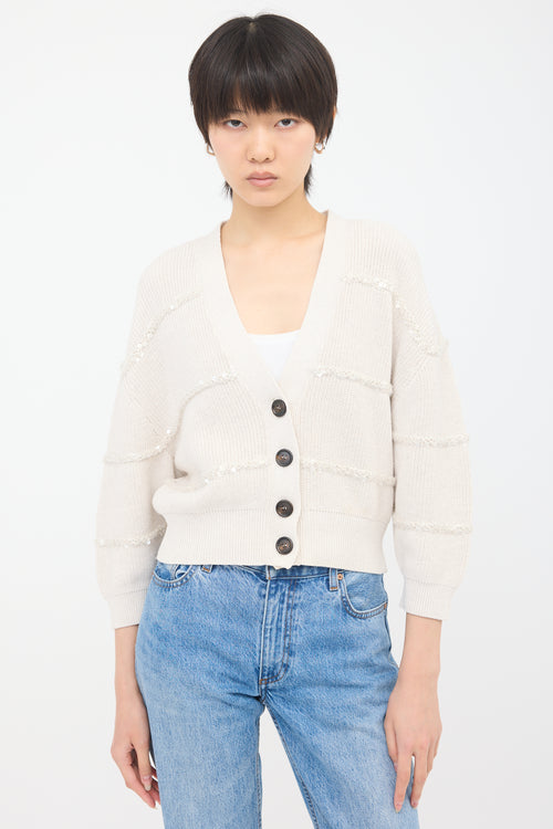 Brunello Cucinelli Embellished Cropped Cardigan