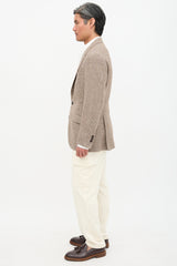 Brunello Cucinelli Flannel Glen Check Blazer