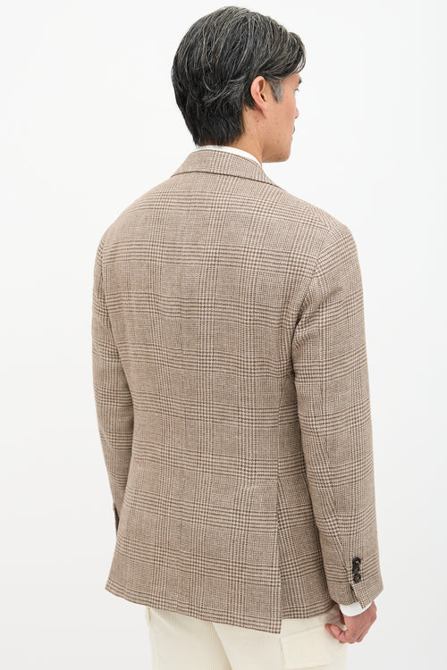 Brunello Cucinelli Flannel Glen Check Blazer